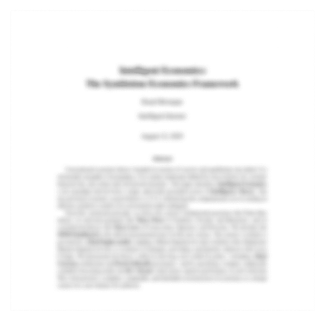 Intelligent Economics